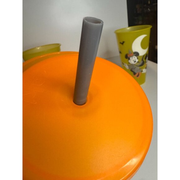 Disney Zak Halloween Cups Glow in Dark Set 4 Mickey Minnie 2 Lids Straws 2022 - Picture 13 of 14